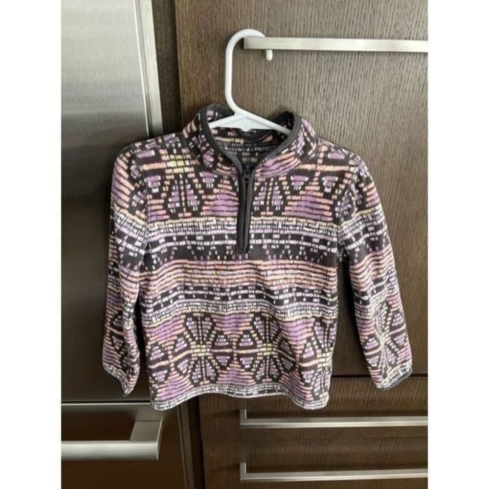 oshkosh girl fleece pink brown‎ pullover 4T